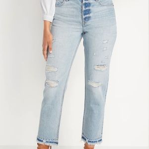 Old Navy high rise straight jeans